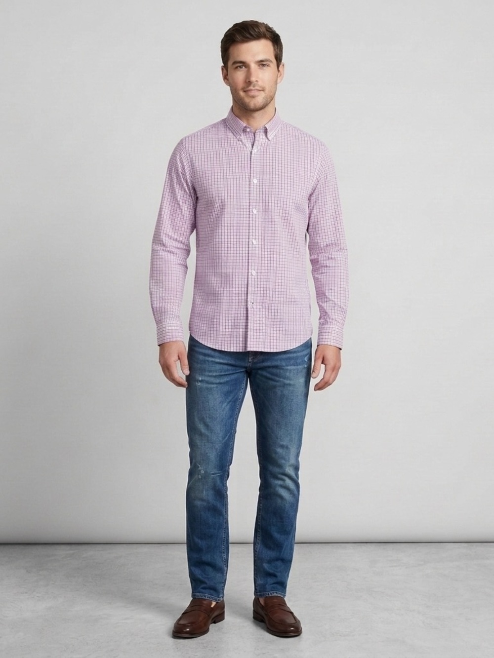 UNTUCKit Luxe Wrinkle-Free Monroeville Large Button Down. Like New